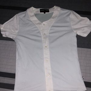 A baseball style shirt